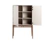 Sideboards - Gray display cabinet with walnut legs - ANGEL CERDÁ