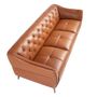 Sofas - 3 seater sofa upholstered in brown cowhide leather - ANGEL CERDÁ