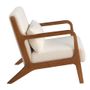 Armchairs - Upholstered fabric and walnut armchair - ANGEL CERDÁ