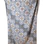 Unique pieces - Throw Afife Cotton Linen 150 x 220cm Handprinted Handmade - LALAY