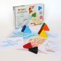 Loisirs créatifs pour enfant - Triangles en cire 8 couleurs et 6 pochoirs - MOROCOLOR ITALIA SPA