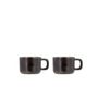 Tasses et mugs - Villa Collection Fjord Tasse espresso 8,8 x 6 x 4,9 cm 0,1 litre 2 pces Noir métallisé - VILLA COLLECTION DENMARK
