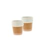 Mugs - Villa Collection Evig Espresso Cup Dia 6 x 7 cm 0.1 liter 2 pcs. Amber/Cream - VILLA COLLECTION DENMARK