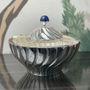 Objets design - Bol à caviar (bouton en lapis) - REZON LUXURY SILVERWARE