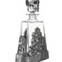 Carafes - Carafe à whisky en étain avec tête de mort - A E WILLIAMS (EST 1779) LTD