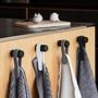 Kitchen utensils - Zone Denmark Loop Magnet Towel Strap 9 cm 2 Piece Set Black - ZONE DENMARK