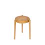 Stools - Elm wood and rattan stool MU23111 - ANDREA HOUSE