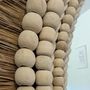 Miroirs - Miroir rond naturel en Sisal et perles de bois (Bali) - 60 - BALINAISA