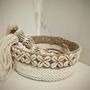 Caskets and boxes - Natural white cowrie shell basket (Bali) - Set of 3 - BALINAISA