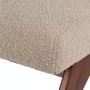 Lounge chairs for hospitalities & contracts - Easy Lounge Armless Sofa - Boucle taupe - Brown frame - DETJER®