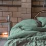 Linge de lit - LINUS — housse de couette et taie d'oreiller en 100% lin — vert sapin - LAVIE HOME