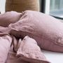 Linge de lit - LINUS — housse de couette et taie d'oreiller en 100% lin — rose cendré - LAVIE HOME
