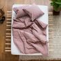 Linge de lit - LINUS — housse de couette et taie d'oreiller en 100% lin — rose cendré - LAVIE HOME