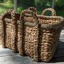 Laundry baskets - Natural rectangular water hyacinth basket (Bali) - PRJS3 - BALINAISA