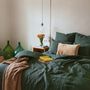 Bed linens - Forest Green Fitted/Flat Linen Sheet - LINEN SPELLS