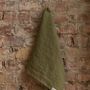 Linge d'office - Torchon en lin vert olive - LINEN SPELLS