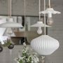 Hanging lights - GARANCE white Limoges porcelain lamp - REMINISCENCE HOME