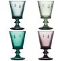 Stemware - Set of 4 wine glasses in 4 assorted colors - LA ROCHÈRE