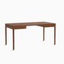 Desks - The Minimalist Modern Front Desk in Walnut  160cm x 80cm - MOR DESIGN