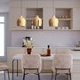 Hanging lights - Small unique wooden lightings for kitchen island - WOODENDREAMS