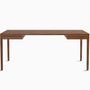 Desks - Minimalist Modern Front Desk in Walnut  180 cm x 90 cm - MOR DESIGN