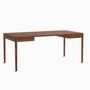 Desks - Minimalist Modern Front Desk in Walnut  180 cm x 90 cm - MOR DESIGN