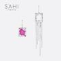 Jewelry - SAHI HEART SHAPED ENAMEL METAVERSE PENDANT EARRINGS - SAHI LONDON