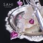 Gifts - SAHI LOVE HEART ENAMELLED DROP PENDANT EARRING - SAHI LONDON