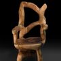 Lawn armchairs - Veles, Wooden Armchair Carved From Single Piece of Wood - LOGNITURE