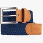 Leather goods - Navy blue braided belt - VERTICAL L ACCESSOIRE