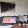 Fabric cushions - Khaki Flowers - Decorative Cushion Cover - ALEXANDRE TURPAULT