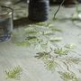 Table linen - Ramage Khaki - Embroidered Linen Tablecloth - ALEXANDRE TURPAULT