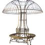 Gazebos - Bench Arras with Parasol - JARDIN  FURNITURE