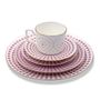 Coffee and tea - 6-piece Plate Set - It's a Pattern Red Collection - LOR HOME