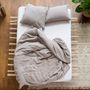 Bed linens - LINUS — duvet cover & pillowcase — taupe - LAVIE HOME