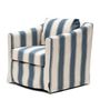 Lounge chairs - Moretta Swivel Armchair Blue Stripe - RIVIÈRA MAISON