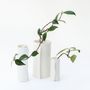 Vases - ARK 4 White vase biscuit porcelain H=19cm, D=9,5cm - YLVAYA DESIGN