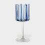 Stemware - 'Loos' Striped Glass Goblet - TUTTOATTACCATO