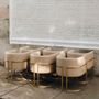 Chairs for hospitalities & contracts - Julius Chair in Brass and Cotton Velvet - DUISTT