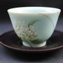 Tea and coffee accessories - Celadon Hydrangea, Tea bowl - YUKO KIKUCHI