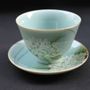 Tea and coffee accessories - Celadon Hydrangea, Saucer/Serving plate - YUKO KIKUCHI