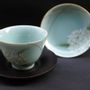 Tea and coffee accessories - Celadon Hydrangea, Saucer/Serving plate - YUKO KIKUCHI