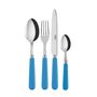 Flatware - 4 pieces cutlery set - Pop unis Cerulean blue - SABRE PARIS