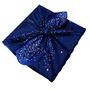 Other Christmas decorations - 100% Cotton Satin Reusable Gift Wrap Gift Wrap Furoshiki 'Fairy Night No. 22' - Size M 55x55cm - CARÉDEAU PAPIER CADEAU RÉUTILISABLE