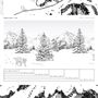 Papiers peints - Papier peint panoramique noir et blanc, paysage de montagnes enneigées - LA TOUCHE ORIGINALE