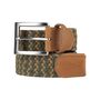 Leather goods - Khaki green braided belt - VERTICAL L ACCESSOIRE