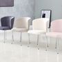 Chairs for hospitalities & contracts - CHAISE DIANA EN VELOURS CHROME - EURODESIGN FRANCE