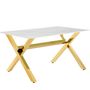 Dining Tables - TABLE REPAS IXE MARBRE BLANC - EURODESIGN FRANCE