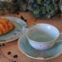 Accessoires thé et café - Céladon Chrysanthème, tasse et soucoupe - YUKO KIKUCHI