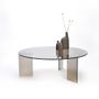 Tables basses - MONOLOG table ronde en verre bronze - GLASS VARIATIONS